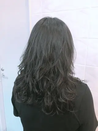 セミロング パーマ 💗大人艶×髪質改善 カラー💗AYAKIのヘアスタイル