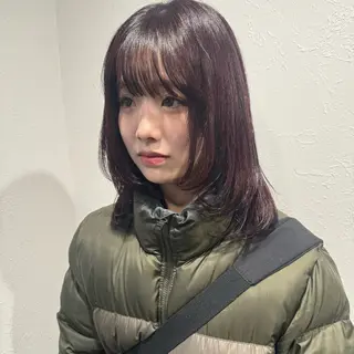 ミディアム カラー shiho .のヘアスタイル