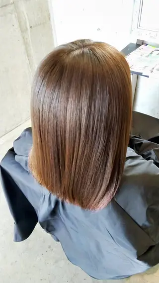 ミディアム 【艶髪　縮毛矯正】 松原　勇気のヘアスタイル