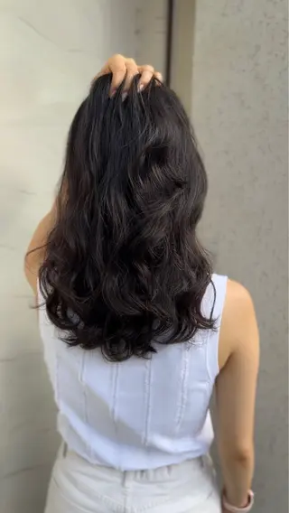 セミロング パーマ 高橋 竜也のヘアスタイル