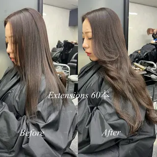 ロング カラー シールエクステ特化 ハイトーン、NANAのヘアスタイル