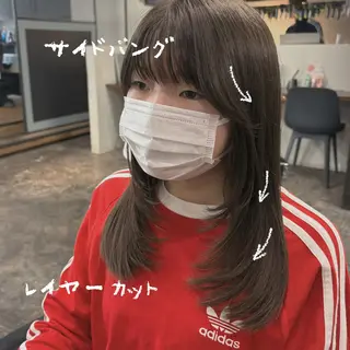 ミディアム 韓国ヘア/縮毛矯正 /レイヤー🫧ユイカのヘアスタイル