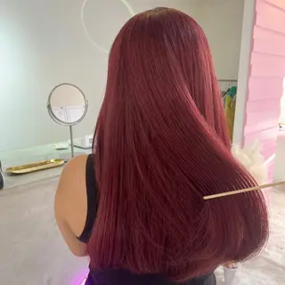 ロング カラー 🎀ダブルカラー/ ピンク×ガーリー🎀のヘアスタイル