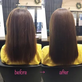 セミロング 縮毛矯正&髪質改善 MAILHAIRのヘアスタイル