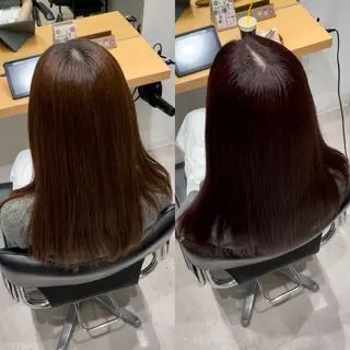ミディアム カラー 髪質改善ヘアケア 艶髪特化/上田のヘアスタイル