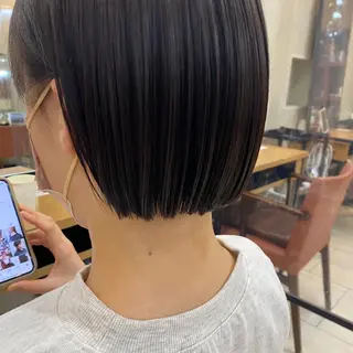 ショート カラー ヘアアレンジ あやめ【顔まわり/レ イヤー/柔らかカラ】のヘアスタイル