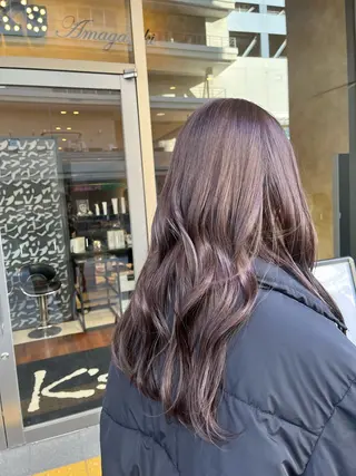 ロング カラー ルナ|縮毛矯正 ×デザインカラー🥝のヘアスタイル