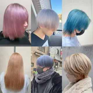 ミディアム カラー メンズ 🧸赤み消し🐾 ラベンダ/ミルクティのヘアスタイル