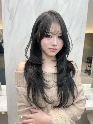 セミロング MOE 福岡韓国ヘア✧︎のヘアスタイル