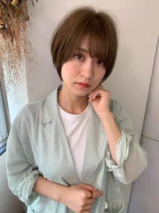 ショート 大人可愛いレイヤー 大田のヘアスタイル
