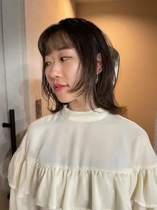ミディアム カラー 吉田一輝 外国人パーマのヘアスタイル