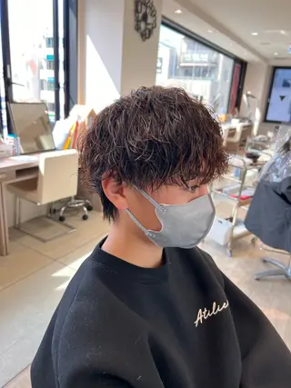 パーマ メンズ 柳澤 和也のヘアスタイル