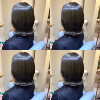 ミディアム カラー 金島 青のヘアスタイル