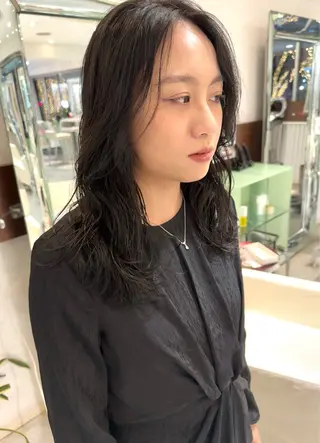 ミディアム パーマ デジタルパーマ 🌀ボブ　萩原　龍のヘアスタイル