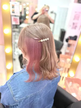 ミディアム カラー 甘ふわgirly🎀 ハイトーン🤍Ramのヘアスタイル