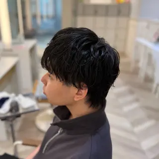 パーマ メンズ レイヤーカット/ 艶カラー🌙Rinoのヘアスタイル