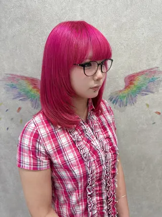 ミディアム カラー 韓国ヘアー🦄ྀི オタク美容師🌈山本のヘアスタイル