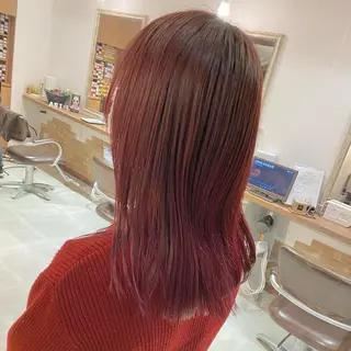 セミロング カラー 髪質改善特化 安東駿介のヘアスタイル