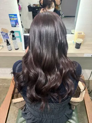 セミロング カラー 縮毛矯正/ /関内/あべももこのヘアスタイル