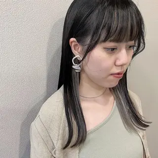 セミロング カラー 山口 浩之のヘアスタイル