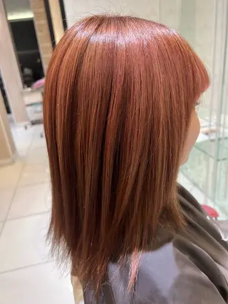 セミロング カラー 髪質改善×ハイトーン ✨倉持のヘアスタイル