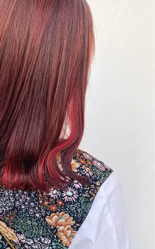 セミロング カラー 千 田のヘアスタイル
