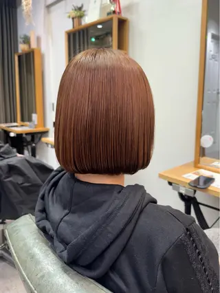 ミディアム カラー 縮毛矯正/エクステ /艶カラー/ヘアメのヘアスタイル