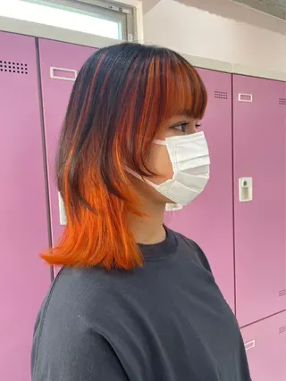 セミロング 💥ウルフカット デザインあんな💥のヘアスタイル