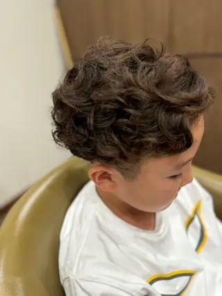 ショート パーマ キッズ 山田 梓のヘアスタイル