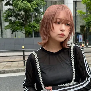 ミディアム カラー 髪質改善 中川　翔のヘアスタイル