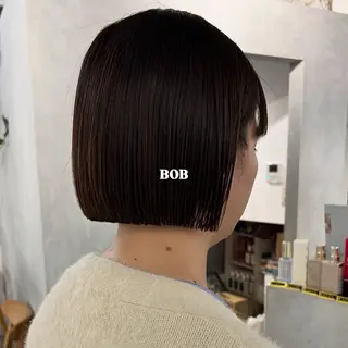 ショート カラー 切りっぱなしBOB 職人💜Anzuのヘアスタイル