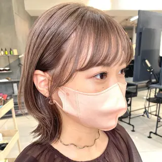 ミディアム 顔周りの垢抜けヘア 立山愛梨のヘアスタイル