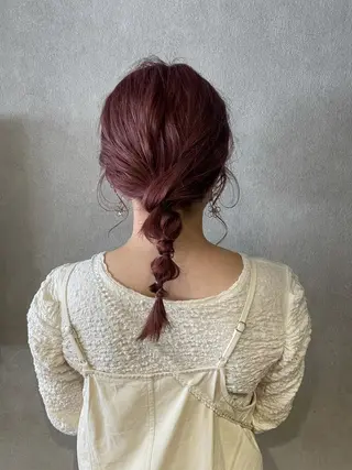 カラー ヘアアレンジ ヘアアレンジ/ 暖色🩵hazukiのヘアスタイル
