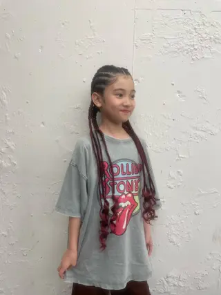 ロング ヘアアレンジ コーンロウ／ブレイズ SYUのヘアスタイル