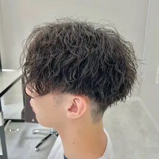 ミディアム パーマ メンズ メンズカット特化✂︎ SHINGO 本厚木のヘアスタイル