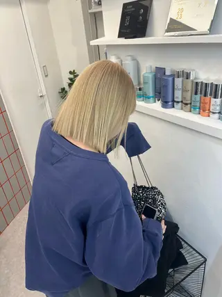 ミディアム カラー カットモデル様無料 💎saaya💎のヘアスタイル