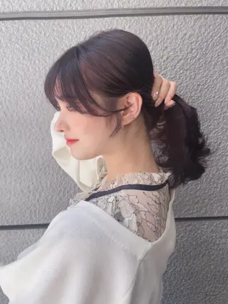 ショート カラー ヘアアレンジ 🤎小顔レイヤー /ベージュ🤎友香のヘアスタイル