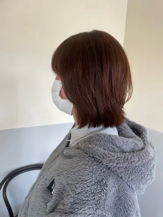 ミディアム 小久保 里紗のヘアスタイル