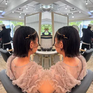 ショート ヘアアレンジ 💎ハイトーン/艶 カラー モエカ💎のヘアスタイル