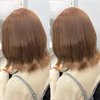 ミディアム 透明感カラー🪿🤍 顔まわりカットのヘアスタイル