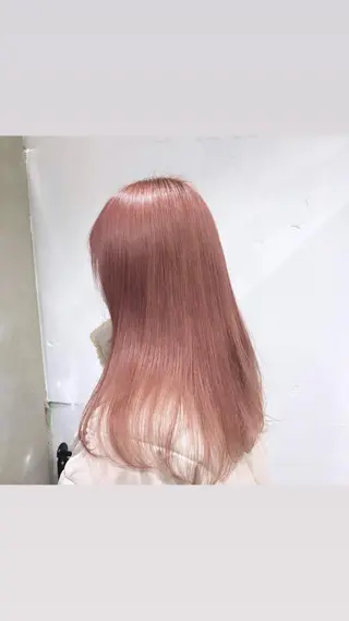 セミロング カラー 渋谷🎨ブリーチ特化 ×エクステ🎨レンのヘアスタイル