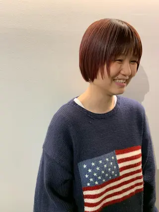 ショート SAKINO. ベージュカラーのヘアスタイル