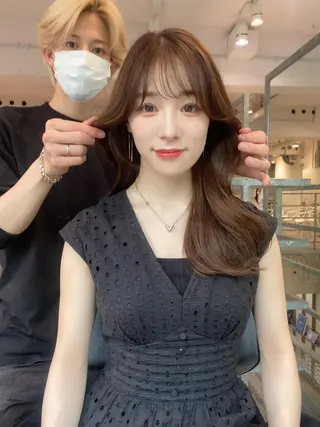 セミロング 韓国風レイヤーカット ryotaのヘアスタイル