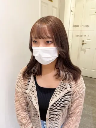 ミディアム カラー シールエクステ横浜 🐏☁️miminaのヘアスタイル
