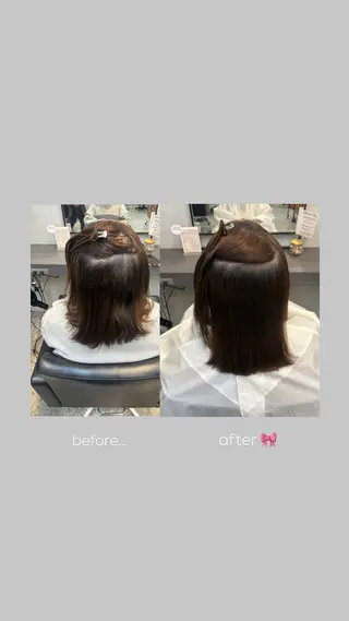 ミディアム 可愛いstyling おしえます♡🌸冬桜のヘアスタイル
