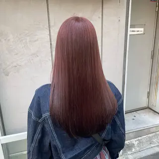 セミロング カラー 大人っぽ♡上品な暖色 ♡ブリーチなし♡のヘアスタイル