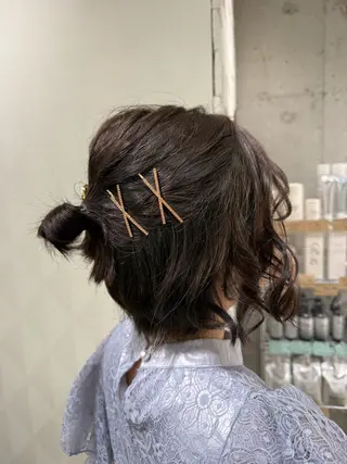 ショート ヘアアレンジ 縮毛矯正/ /関内/あべももこのヘアスタイル