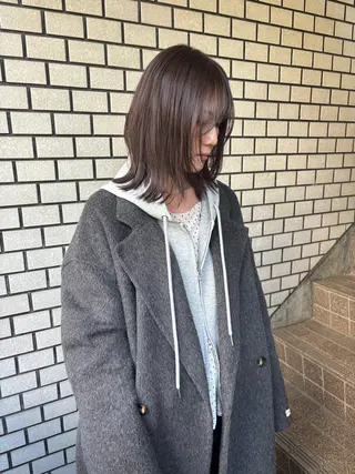 ミディアム カラー ボブ&顔まわりレ イヤー♡TOMOE♡のヘアスタイル