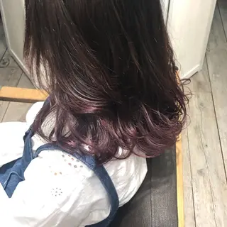 ミディアム カラー パーマ ヘアアレンジ 顔周りカット・相談 レイヤーも◎しずくのヘアスタイル