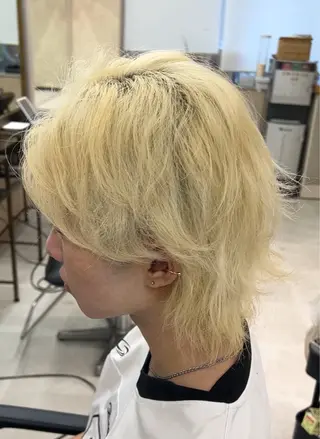 ショート カラー メンズ ボブ・パーマ特化 🌟フジタのヘアスタイル